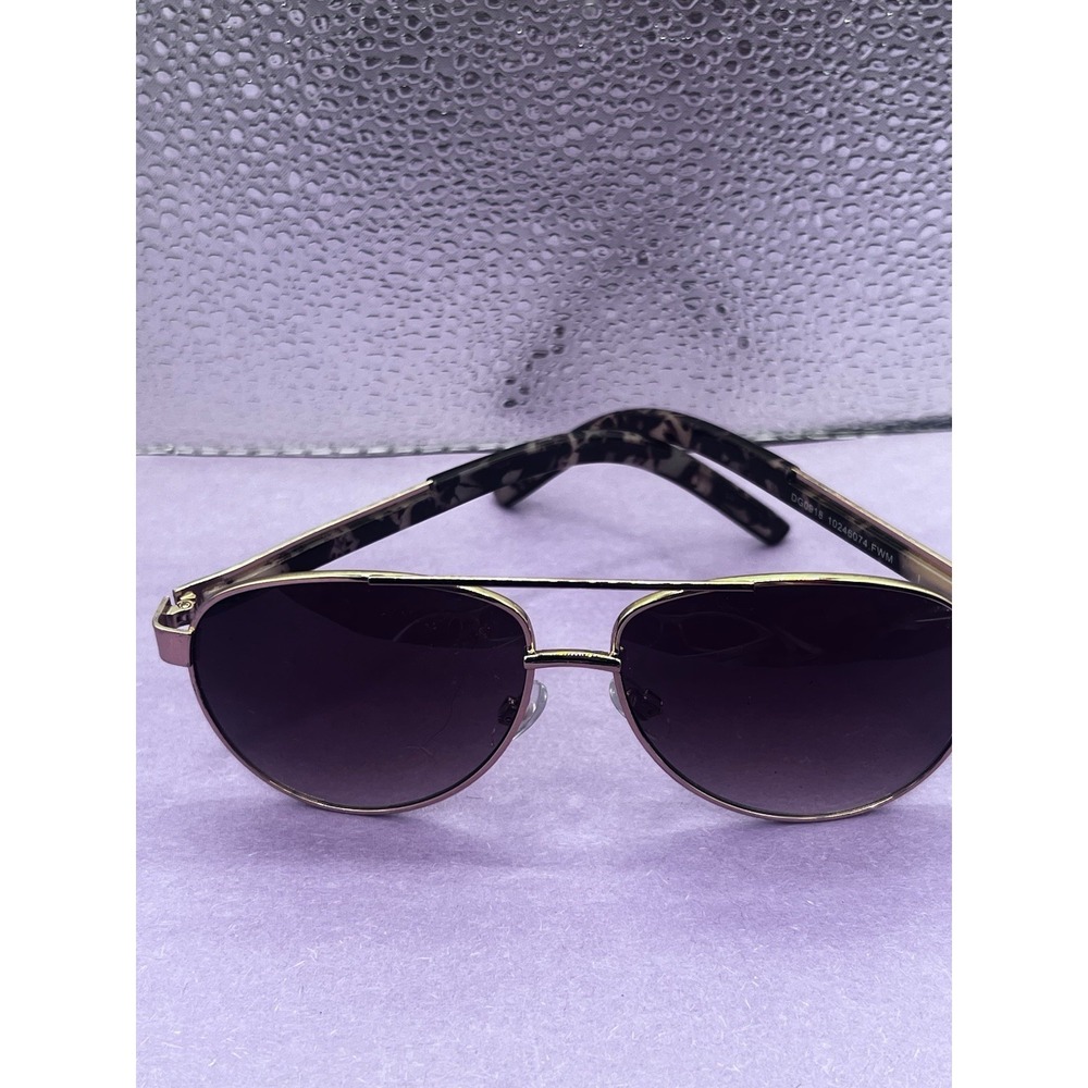 Foster Grant Designer Aviator Sunglasses Rose Metal Frame Pink Gradient Lenses - Picture 3 of 10